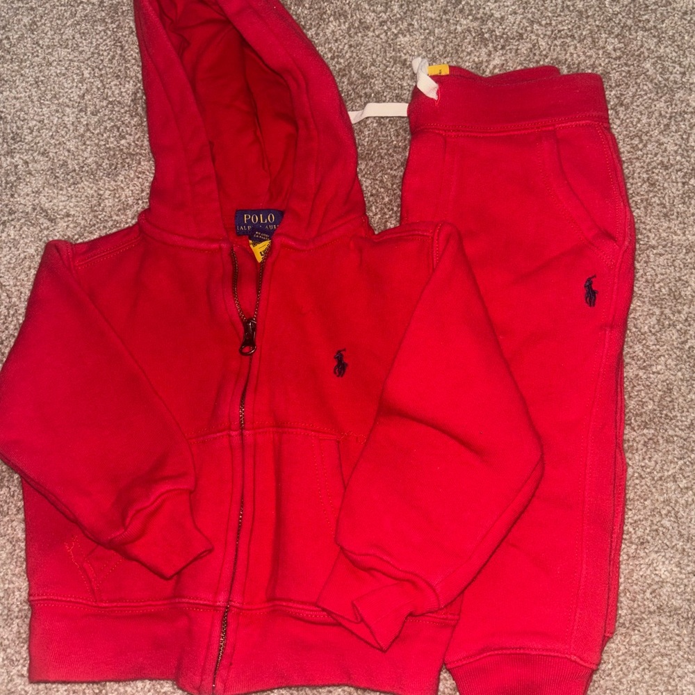 Red polo set